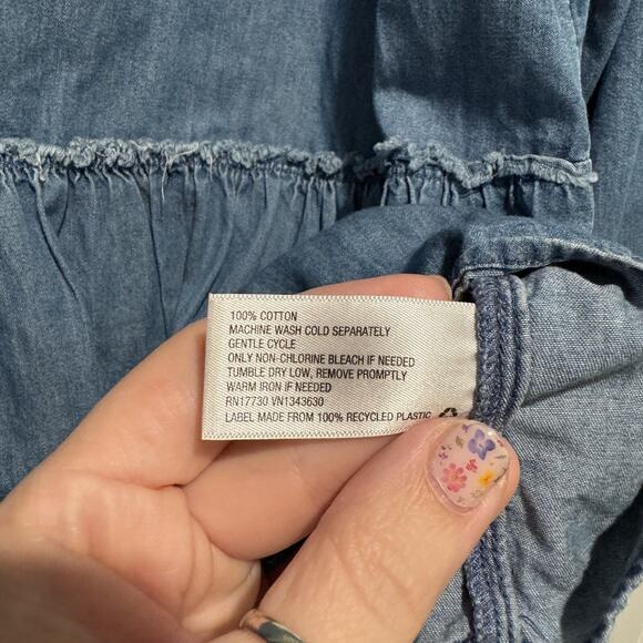 Universal Thread Chambray Denim Peplum Top Size XXL - Picture 6 of 7